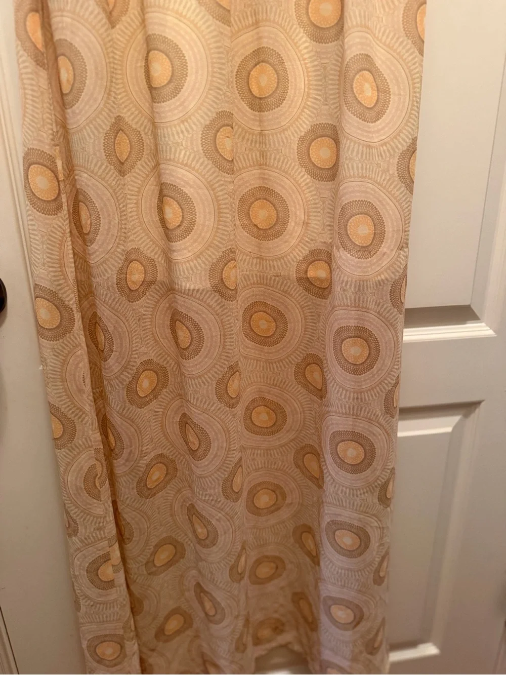 Forever 21 Neutral Beige V-Neck Puff Sleeve Boho Maxi Dress - Picture 7 of 13